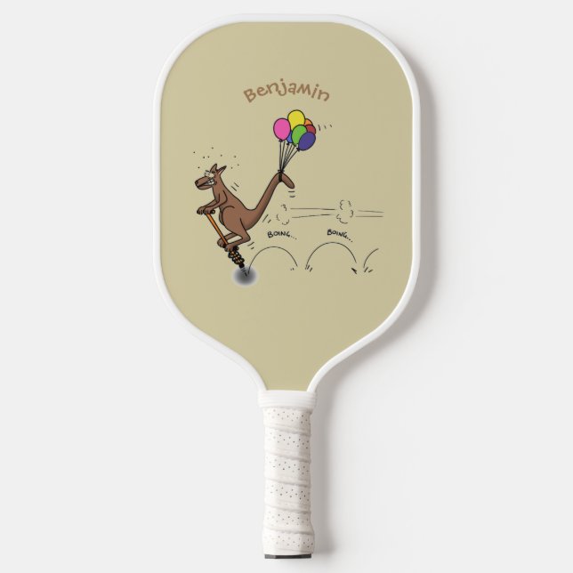 Palas De Pickleball Ilustracion personalizado canguro del humor austra (Anverso)