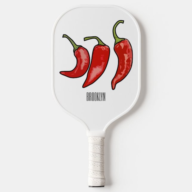 Palas De Pickleball Ilustracion personalizado Chili (Anverso)