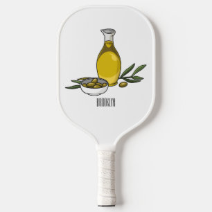 Palas De Pickleball Ilustracion personalizado de aceite de oliva