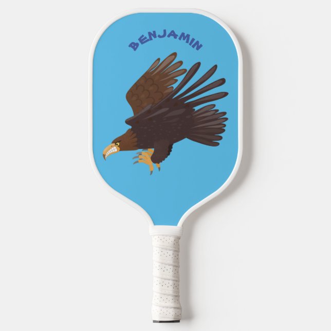 Palas De Pickleball Ilustracion personalizado de águila dorada diverti (Anverso)