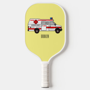 Palas De Pickleball Ilustracion personalizado de ambulancia
