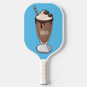 Palas De Pickleball Ilustracion personalizado de batido de chocolate