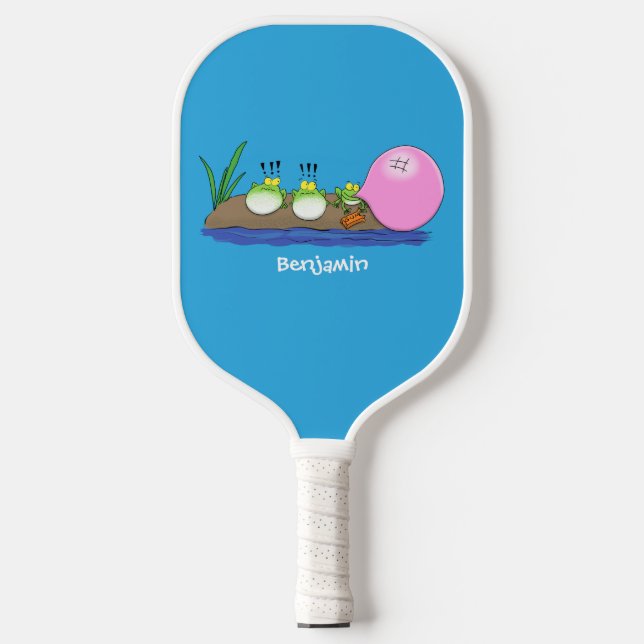Palas De Pickleball Ilustracion personalizado de bblegum de ranas grac (Anverso)