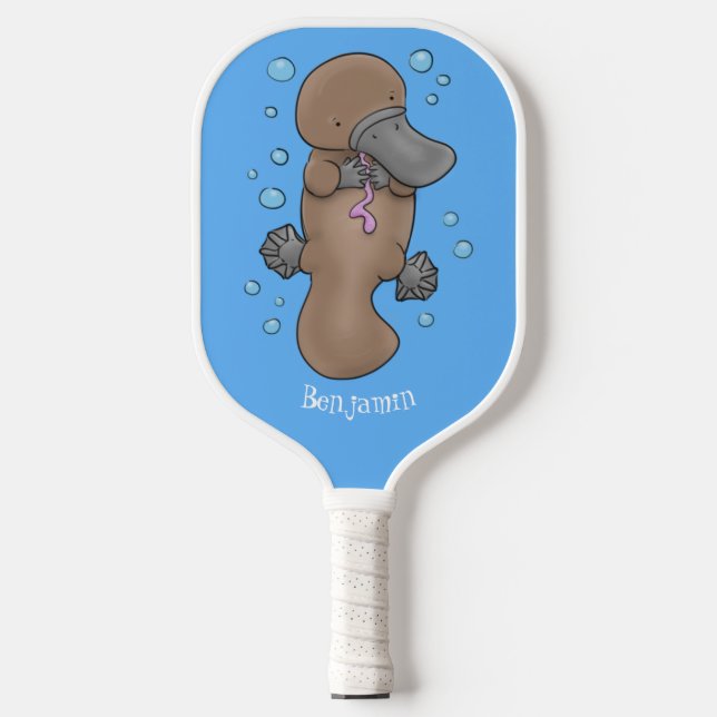 Palas De Pickleball Ilustracion personalizado de bebé de plaquypus fel (Anverso)