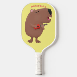 Palas De Pickleball Ilustracion personalizado de capybara ukulele cant