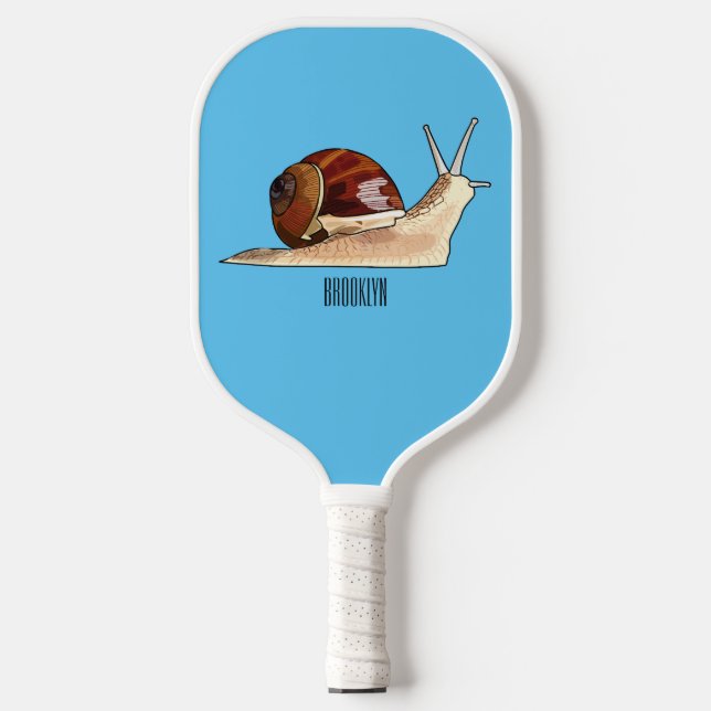 Palas De Pickleball Ilustracion personalizado de caracoles (Anverso)