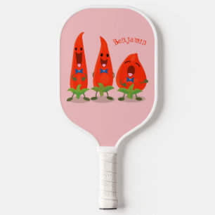 Palas De Pickleball Ilustracion personalizado de chiles cantantes