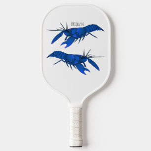 Palas De Pickleball Ilustracion personalizado de cigalas de marrón azu