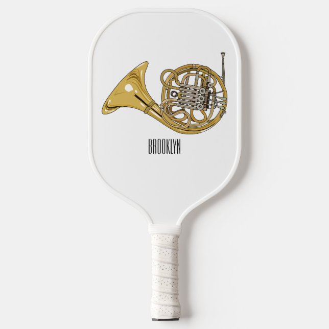 Palas De Pickleball Ilustracion personalizado de cuerno francés (Anverso)