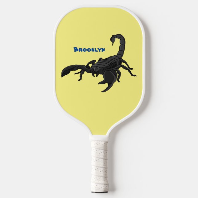 Palas De Pickleball Ilustracion personalizado de escorpión hambriento  (Anverso)