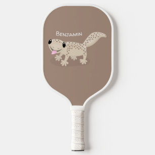 Palas De Pickleball Ilustracion personalizado de gecko de color marrón