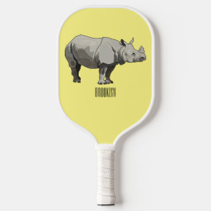Palas De Pickleball Ilustracion personalizado de Javan rhinoceros