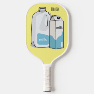 Palas De Pickleball Ilustracion personalizado de leche