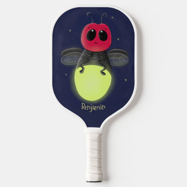 Palas De Pickleball Ilustracion personalizado de luciérnaga de bichos  (Anverso)