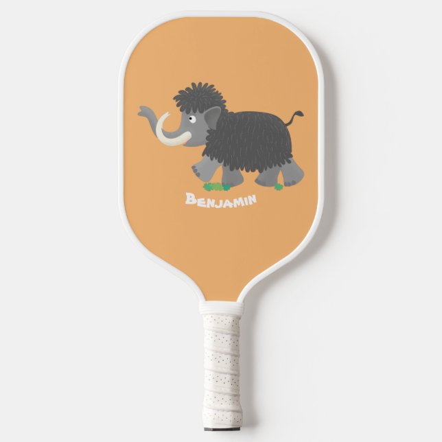 Palas De Pickleball Ilustracion personalizado de mamut torpe (Anverso)