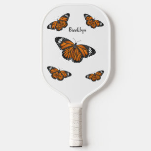 Palas De Pickleball Ilustracion personalizado de mariposa monarca