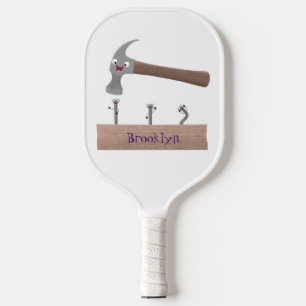 Palas De Pickleball Ilustracion personalizado de martillo y clavos lin