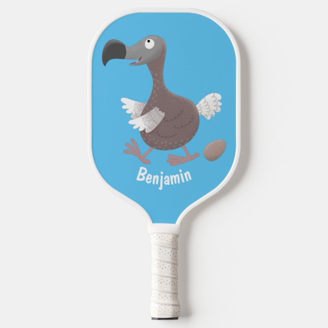 Palas De Pickleball Ilustracion personalizado de pájaro dodo gracioso (Anverso)
