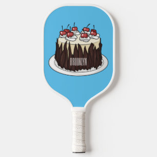 Palas De Pickleball Ilustracion personalizado de pasteles de la Selva