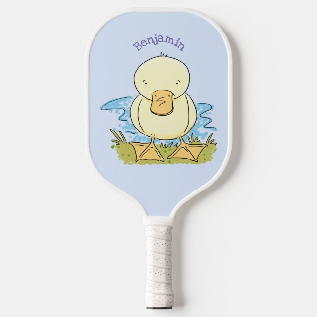Palas De Pickleball Ilustracion personalizado de pato amarillo (Anverso)