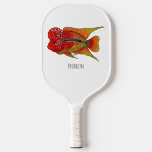 Palas De Pickleball Ilustracion personalizado de peces cíclicos de cue
