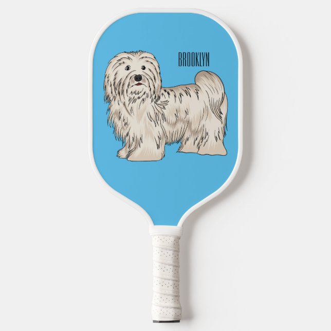 Palas De Pickleball Ilustracion personalizado de perro de La Habana (Anverso)