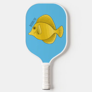 Palas De Pickleball Ilustracion personalizado de pescado tango amarill