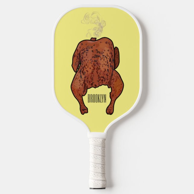 Palas De Pickleball Ilustracion personalizado de pollo asado (Anverso)