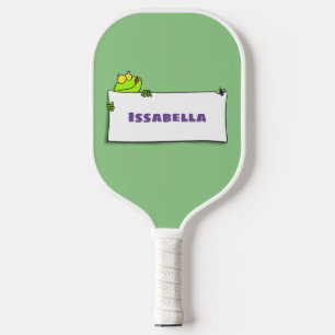 Palas De Pickleball Ilustracion personalizado de señas de rana verde s
