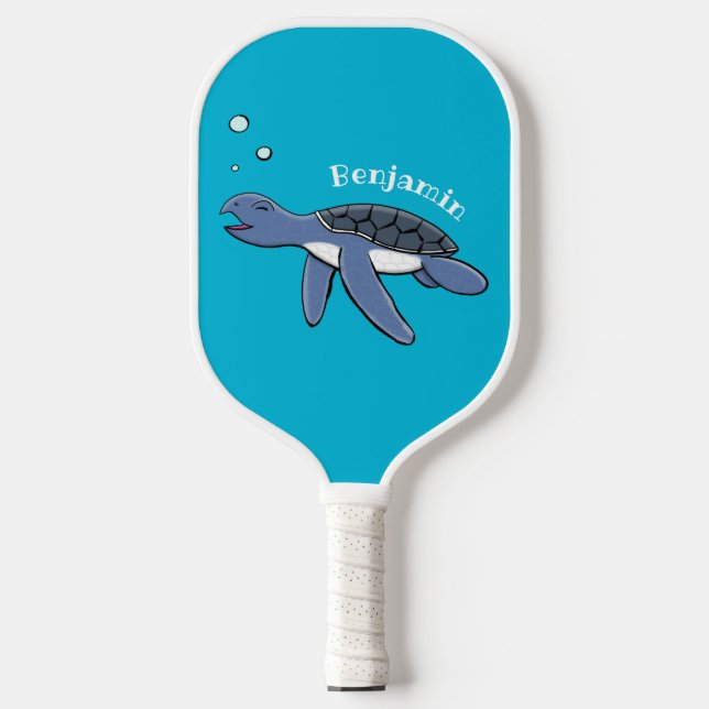 Palas De Pickleball Ilustracion personalizado de tortuga marina de beb (Anverso)