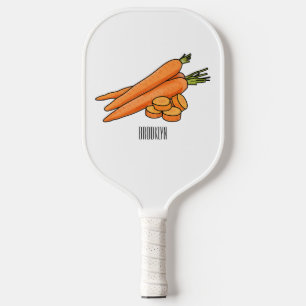 Palas De Pickleball Ilustracion personalizado de zanahoria
