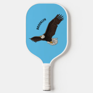 Palas De Pickleball Ilustracion personalizado del águila calva