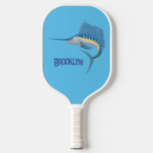 Palas De Pickleball Ilustracion personalizado divertido de pez espada