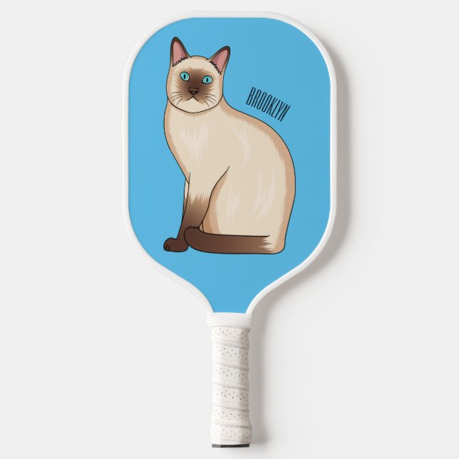 Palas De Pickleball Ilustracion personalizado siamés (Anverso)