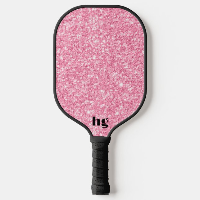 Palas De Pickleball Imagen de textura purpurina rosa (Anverso)