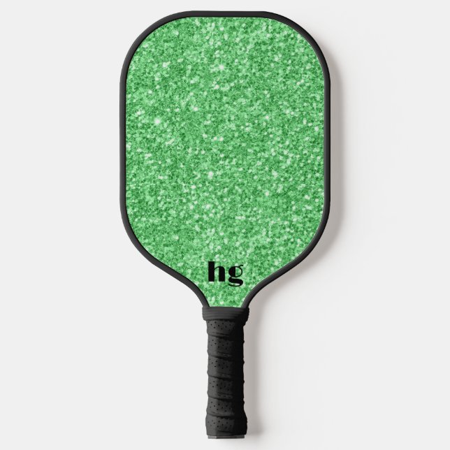 Palas De Pickleball Imagen de textura purpurina verde (Anverso)