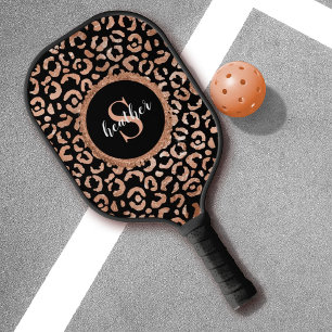 Palas De Pickleball Impresión de animales monograma leopardo