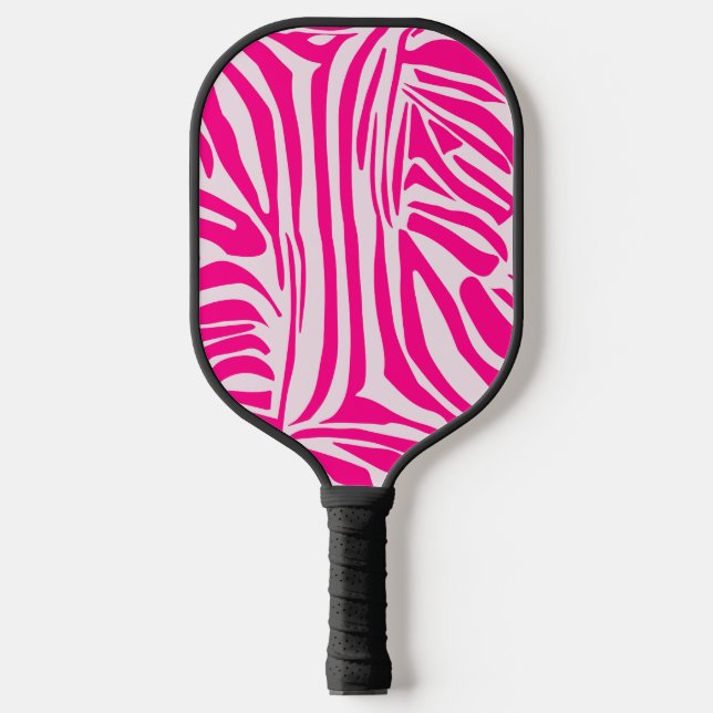 Palas De Pickleball Impresión de cebra rosa (Anverso)