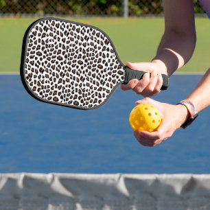 Palas De Pickleball Impresión de leopardo blanco