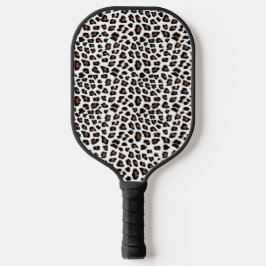 Palas De Pickleball Impresión de leopardo blanco