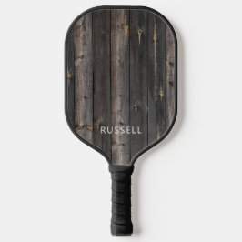 Palas De Pickleball Impresión de madera rústica personalizada