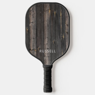 Palas De Pickleball Impresión de madera rústica personalizada