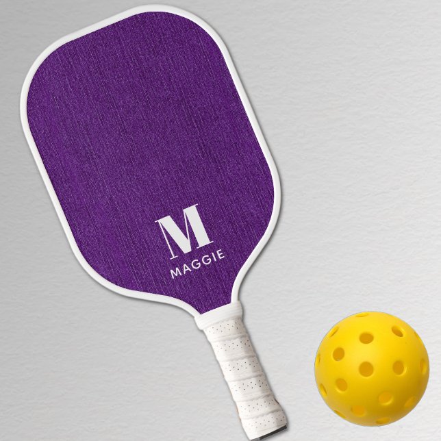 Palas De Pickleball Impresión de monograma real simple morado (Subido por el creador)