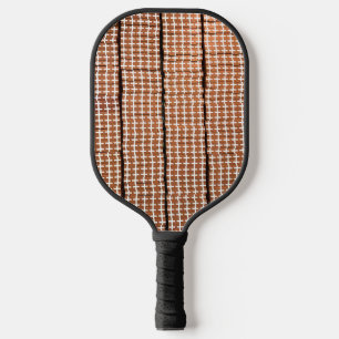 Palas De Pickleball Impresión geométrica marrón y blanco
