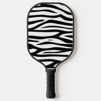 Palas De Pickleball Impresión moderna de cebra en blanco y negro perso