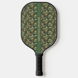 Palas De Pickleball Impresión personalizada de camo militar en Woodlan