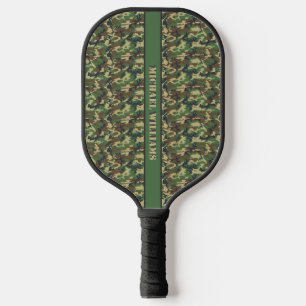 Palas De Pickleball Impresión personalizada de camo militar en Woodlan