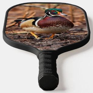 Palas De Pickleball Impresionante pato de madera en los bosques