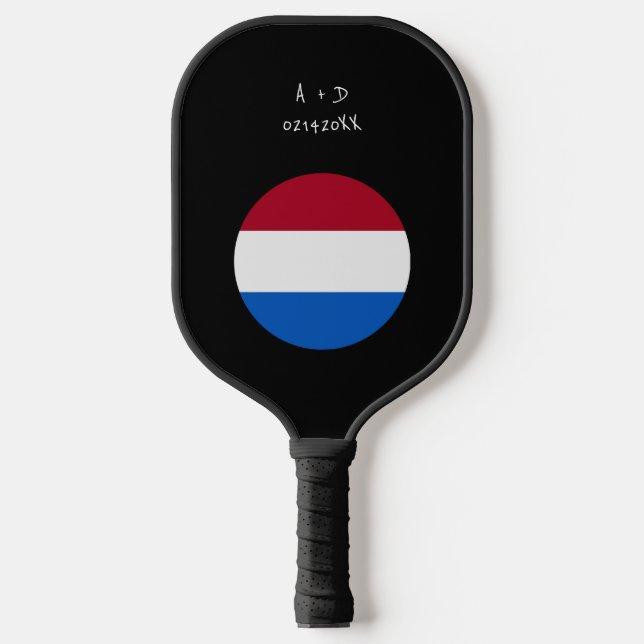 Palas De Pickleball Indicador de personalizado de los Países Bajos (Anverso)