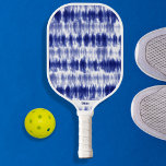 Palas De Pickleball Indigo and White Boho Chic Shibori Tie-Dye Custom<br><div class="desc">Play in style with this super cool pickleball paddle featuring a blue and white shibori tie-dye pattern on one side and solid white background on the other. Add your custom text to personalize - name, monogram, club name, phone number, etc. You're sure to take your game up a notch with...</div>